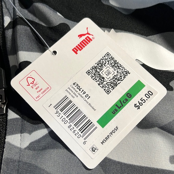 PUMA Men’s Contrast Camo Blocked Jacket - size L - Picture 12 of 12